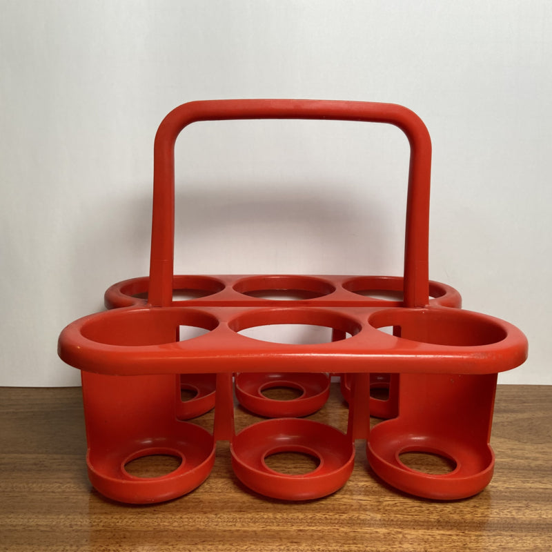 Vintage plastic flessenrek rood