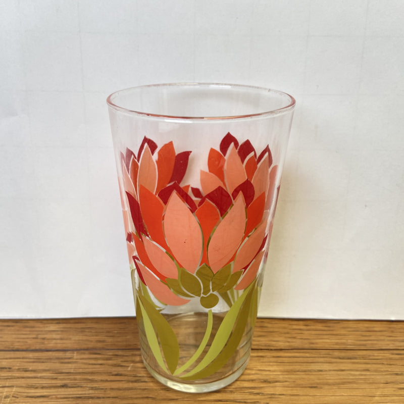 Vintage glas roze bloem