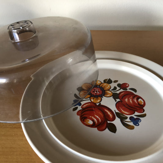 Vintage Emsa stolp met bloemen