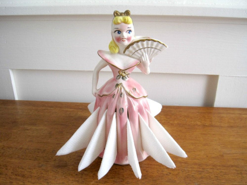 Vintage lady napkin holder