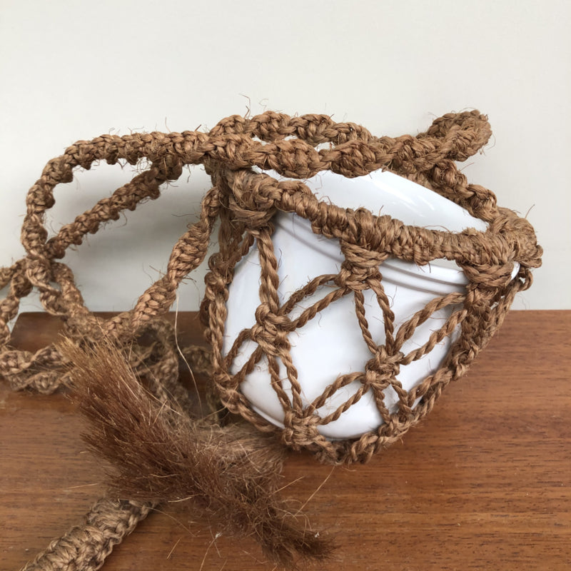 Vintage macrame plantenhanger