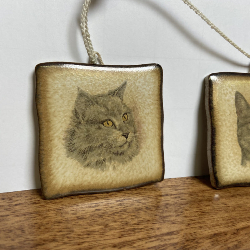 Vintage tegeltjes met katten