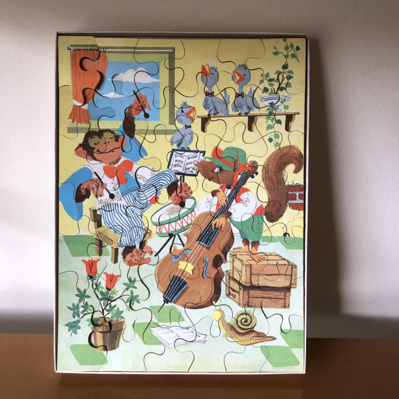 Vintage houten kinderpuzzel