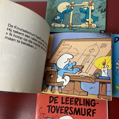 Vintage mini boekjes smurfen