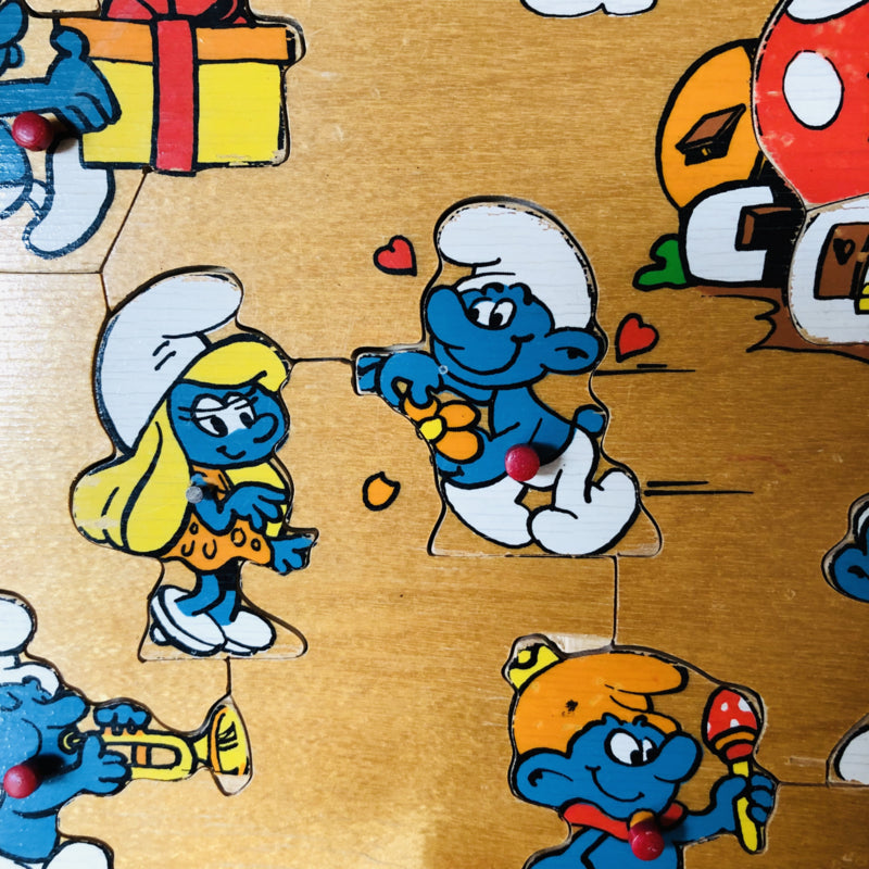 Vintage puzzel smurfen