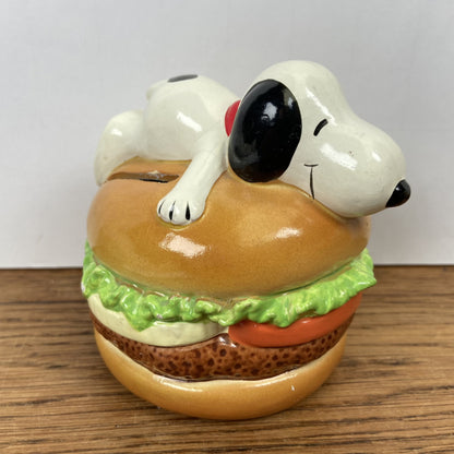 Snoopy spaarpot hamburger