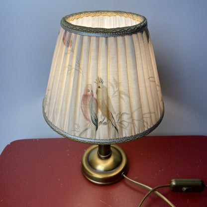 Vintage lamp met vogelprent