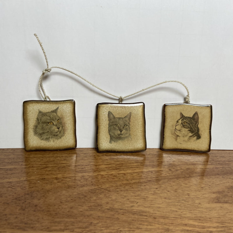 Vintage tegeltjes met katten