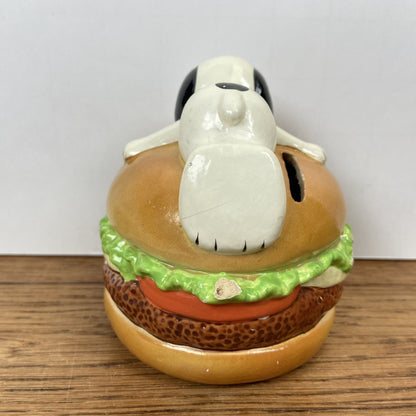 Snoopy spaarpot hamburger