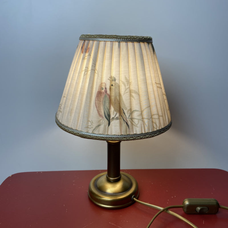 Vintage lamp met vogelprent