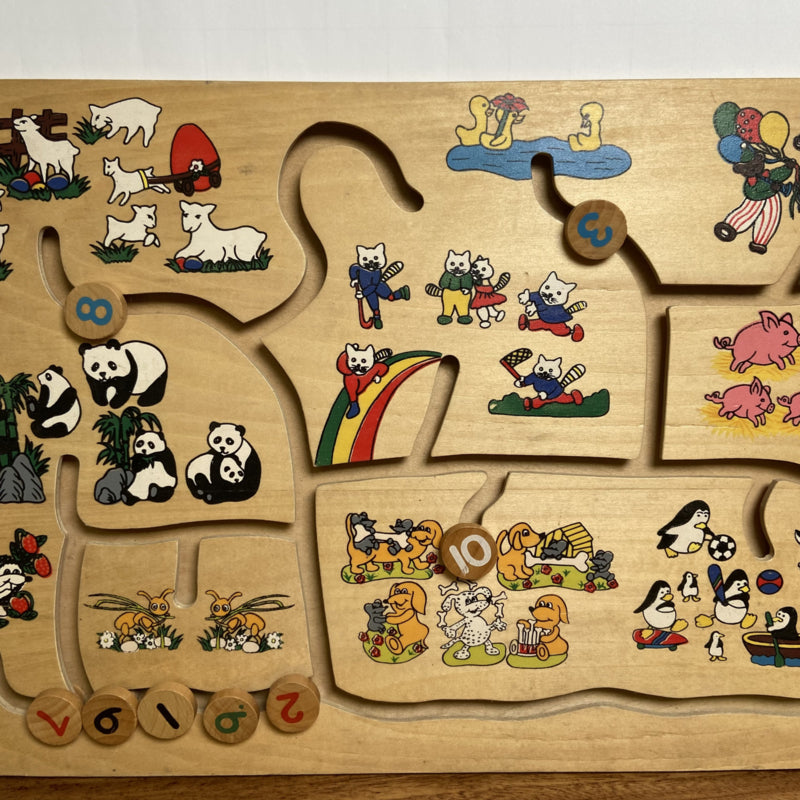 Houten spel getallen