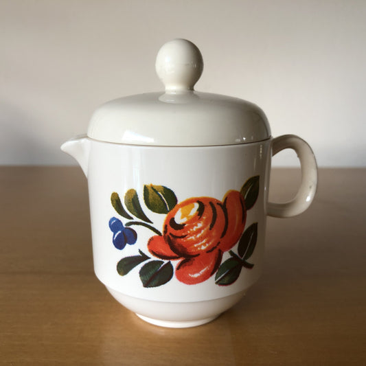 Vintage Emsa melkkannetje met bloemen