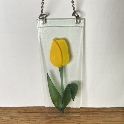 vintage glazen hanger tulp