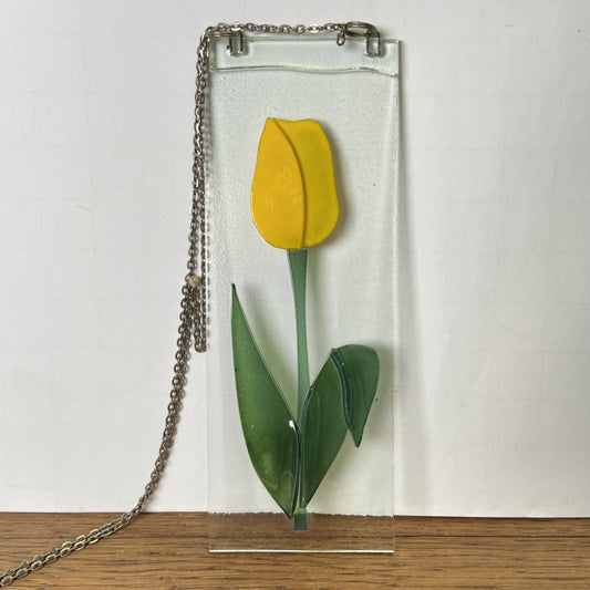 vintage glazen hanger tulp