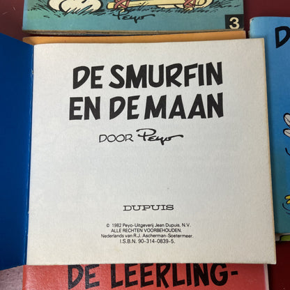 Vintage mini boekjes smurfen