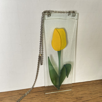 vintage glazen hanger tulp