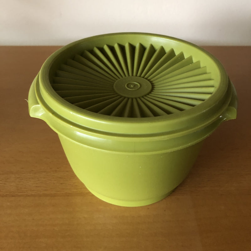 Vintage tupperware bakje groen