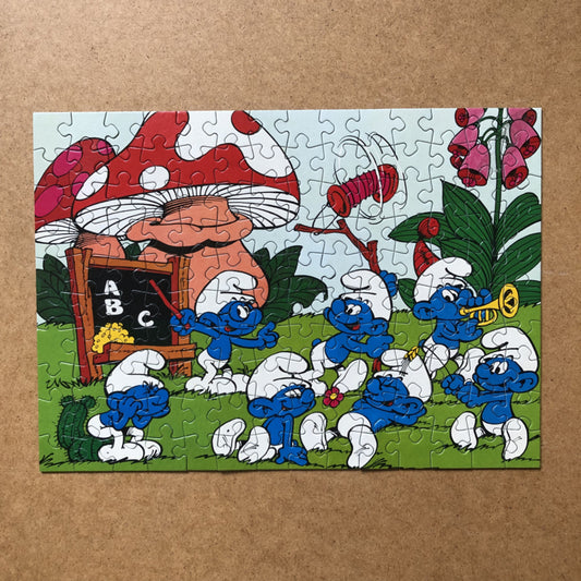 Vintage smurfen puzzel