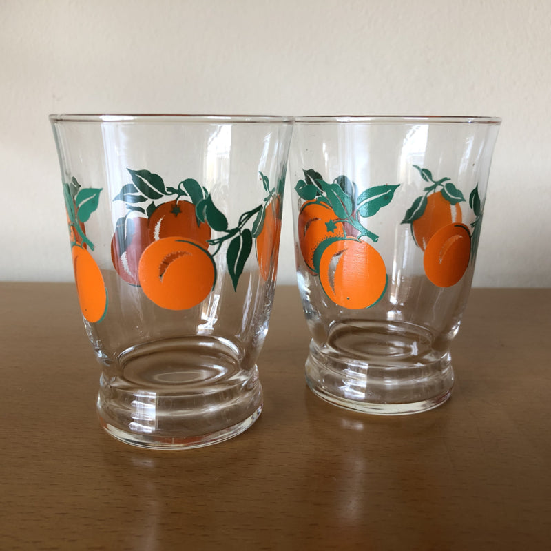 Vintage glaasjes sinaasappels