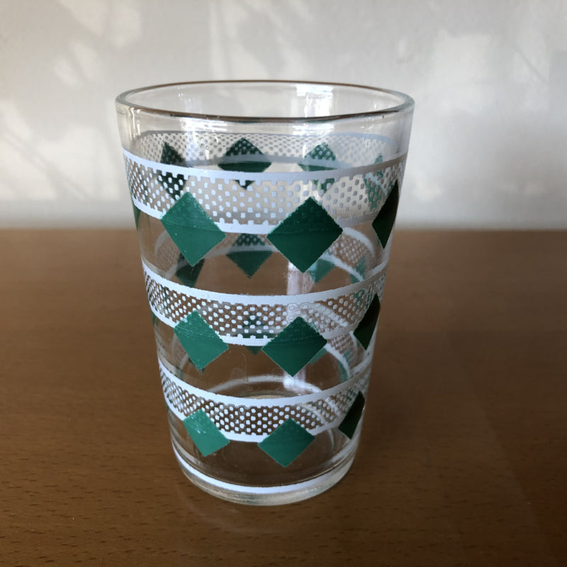 Vintage glas groen wit